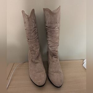 Candie's Chic Beige Heeled Boots